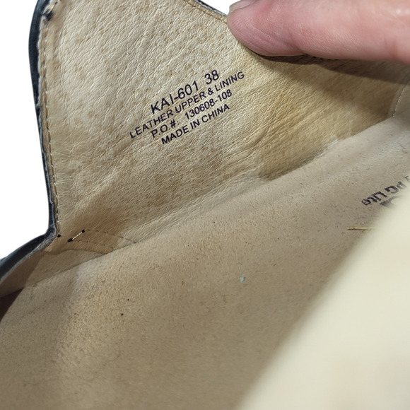 Vintage Y2K Alegria Black Leather Chunky Mary Jane Casual Shoes Slip Resist 38 - Picture 9 of 9